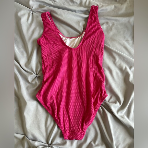 Old Navy Kids Pink One Piece Swimsuit Girls Size Large 10-12 - Picture 2 of 4